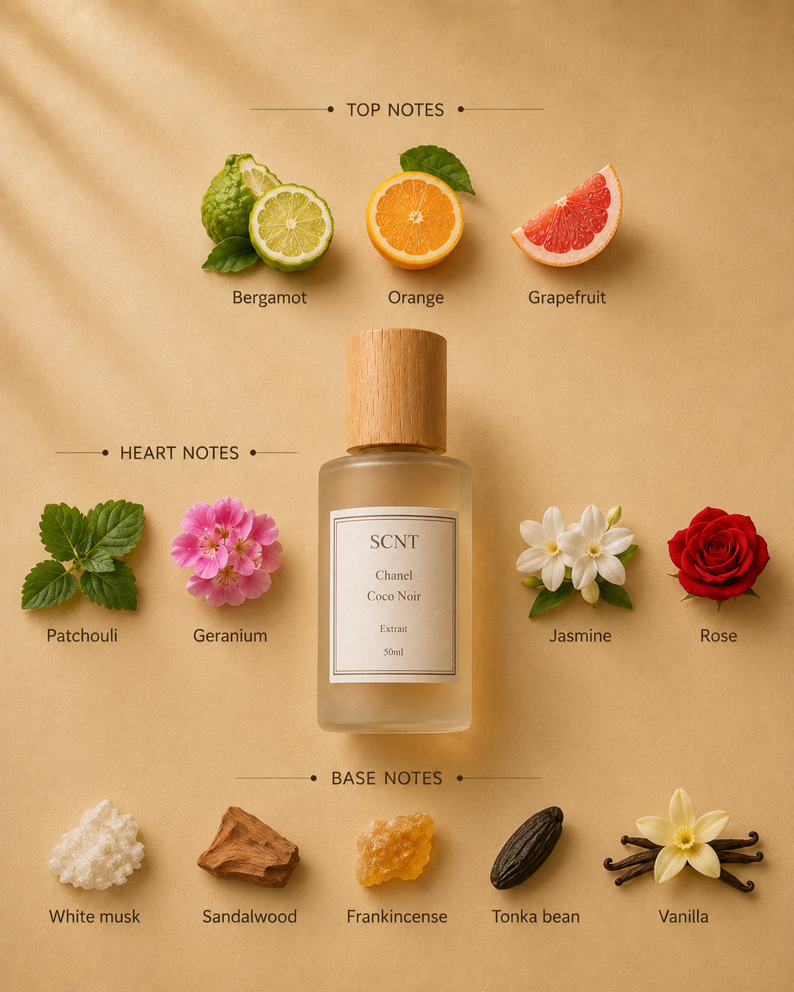 Inspired by Chanel Coco Noir - SCNT fragrance bottle