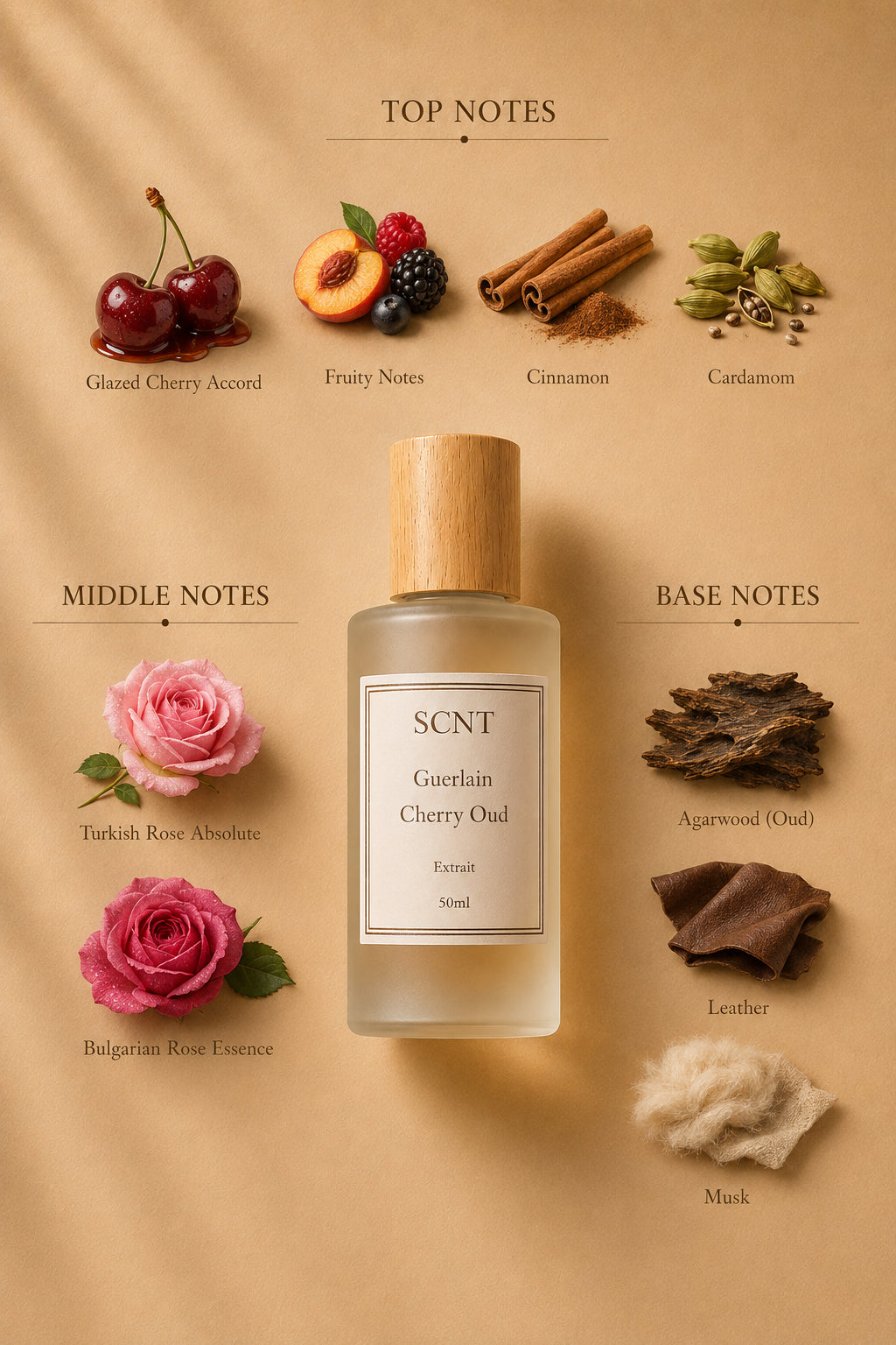 Inspired by Guerlain Cherry Oud - SCNT fragrance bottle