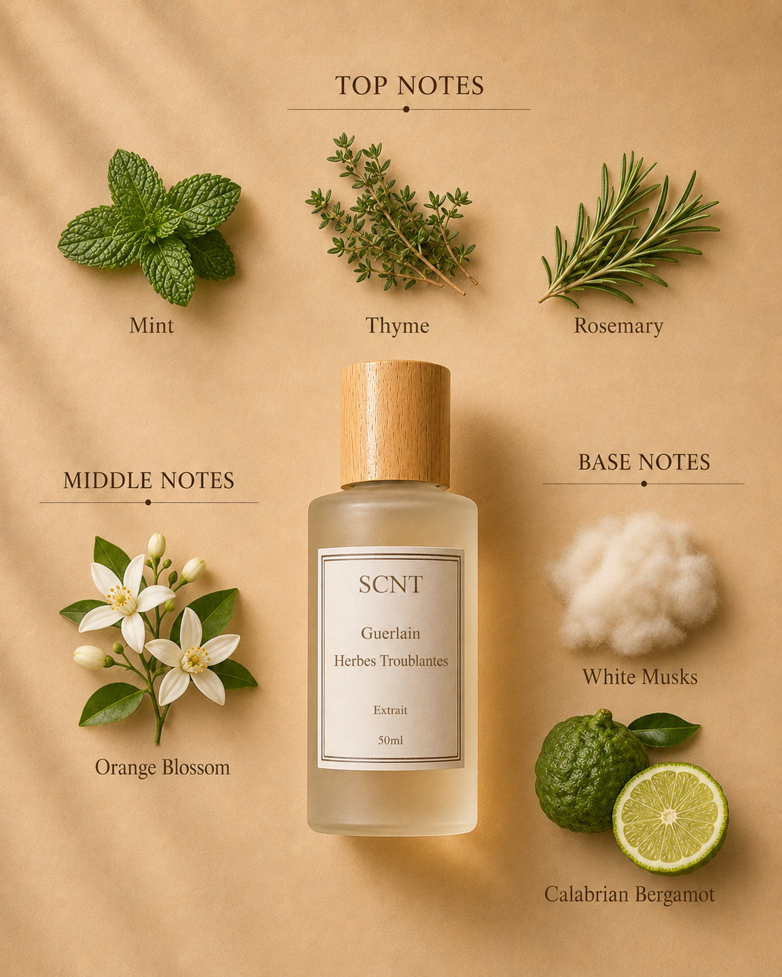 Inspired by Guerlain Herbes Troublantes - SCNT fragrance bottle