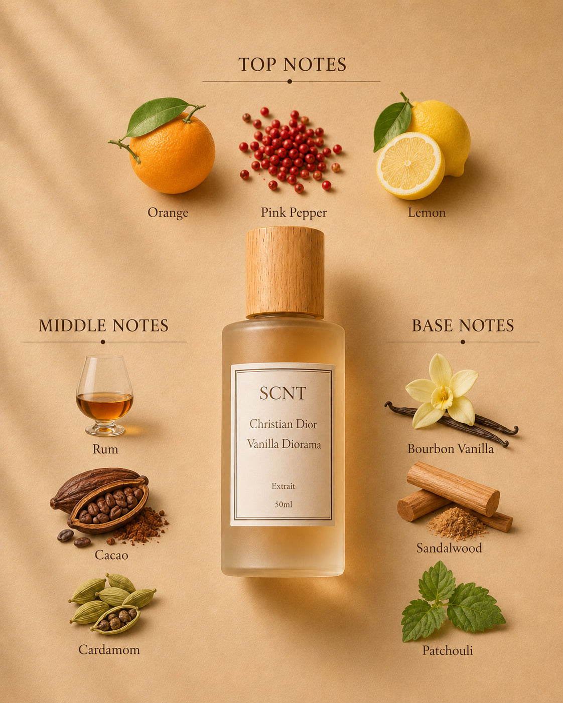 Inspired by Dior Vanilla Diorama - SCNT fragrance bottle