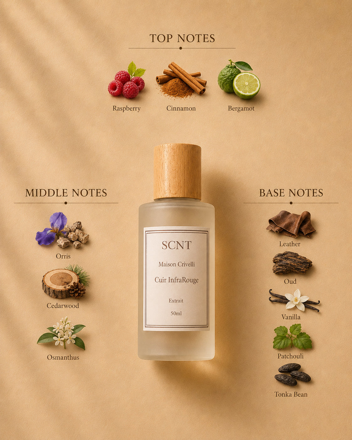 Inspired by Maison Crivelli Cuir InfraRouge - SCNT fragrance bottle
