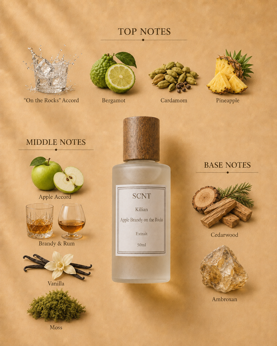 Inspired by Kilian Apple Brandy on the Rocks