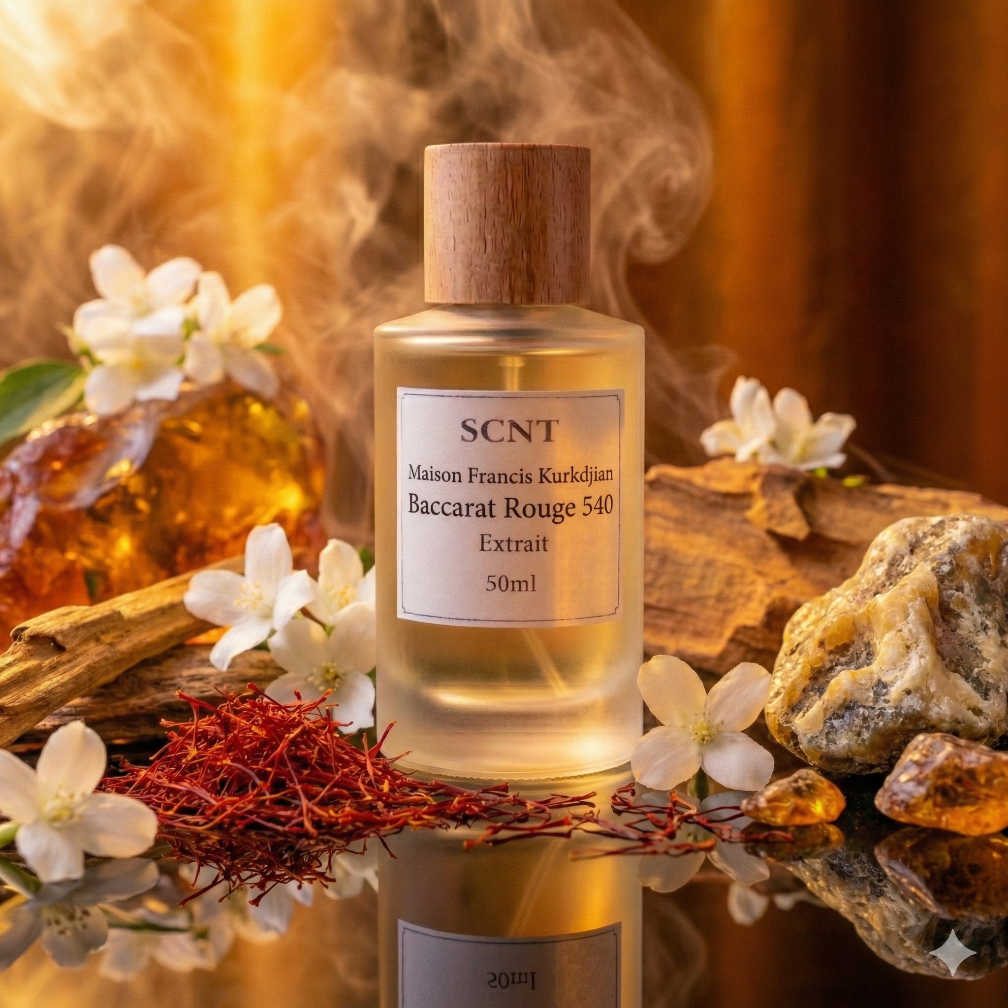 Inspired by Maison Francis Kurkdjian Baccarat Rouge 540 - SCNT fragrance bottle