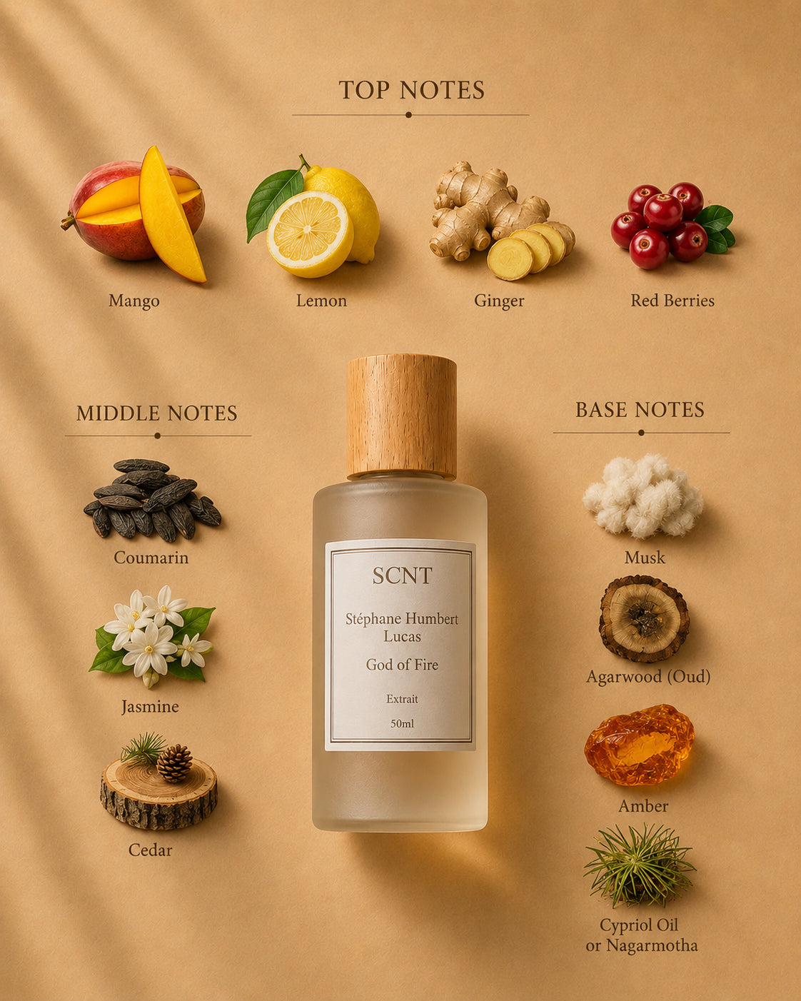 Inspired by Stéphane Humbert Lucas God of Fire - SCNT fragrance bottle