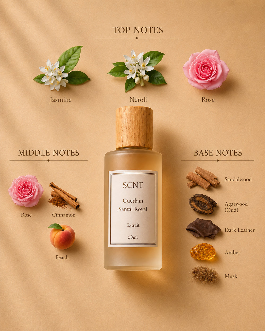 Inspired by Guerlain Santal Royal - SCNT fragrance bottle